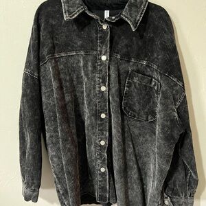 Zenana Outfitters Black Corduroy Jacket